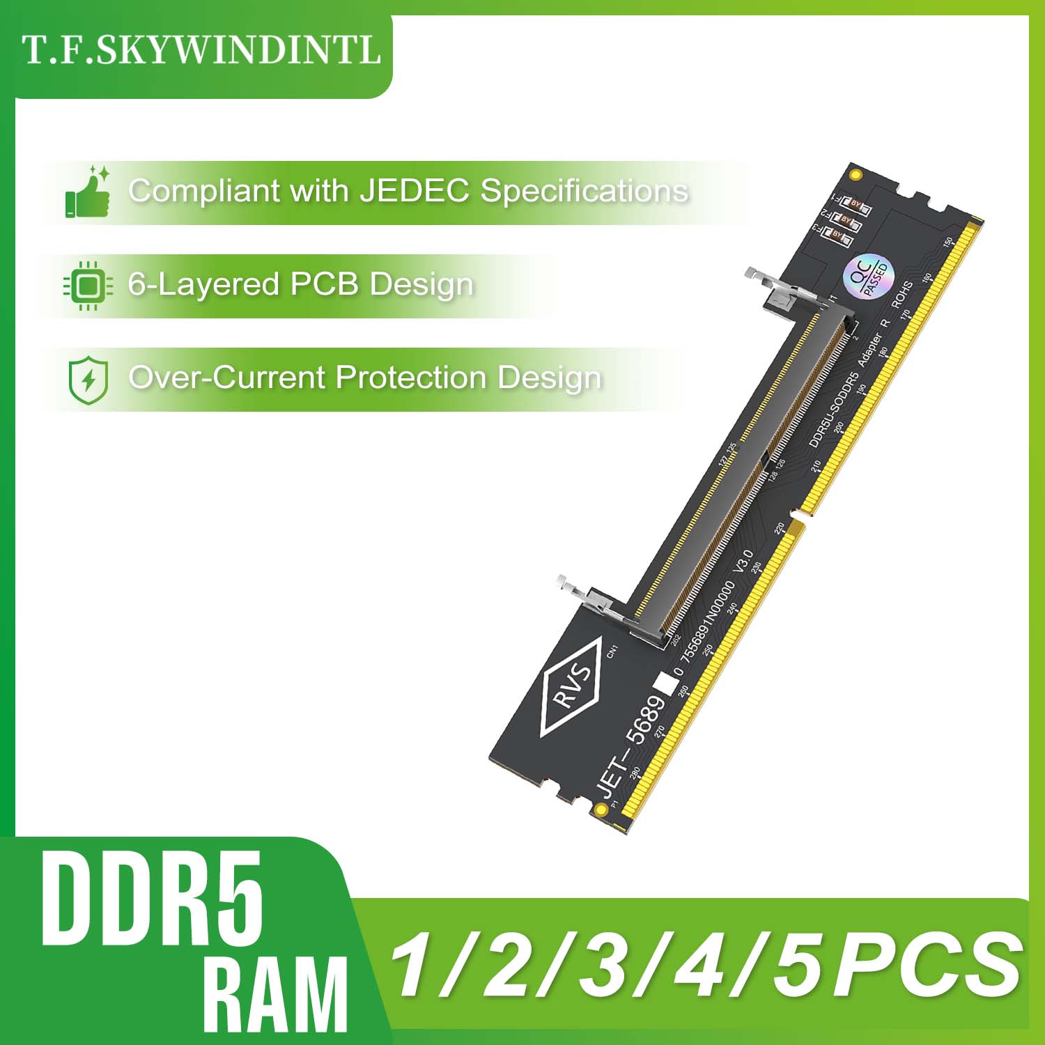 Ram Memory Module - Карта-адаптер для тестирования модулей памяти DDR5